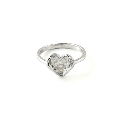 Silver heart - сребърен пръстен, проба 925. 