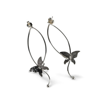 Silver Butterflies - ръчно изработени, сребърни обеци