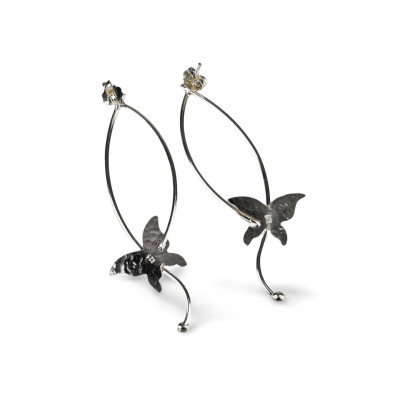 Silver Butterflies - ръчно изработени, сребърни обеци