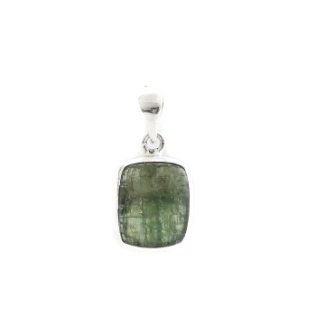Green Opal - Сребърен медальон, проба 925 с опал. 