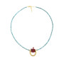 Azure Coral - наниз от тюркоаз, корал и позлатени сребърни елементи. 
