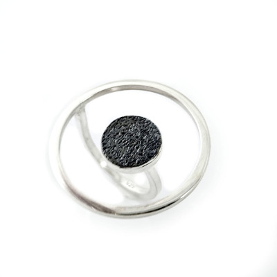 Black & White Circle - сребърен пръстен 925