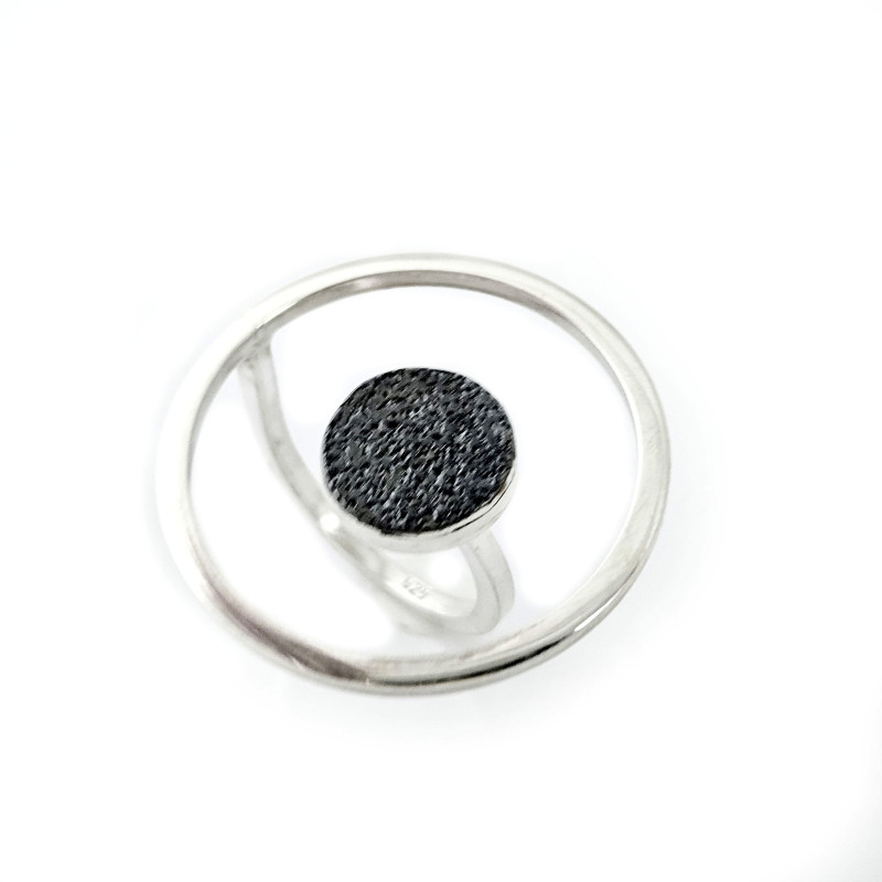 Black & White Circle - сребърен пръстен 925