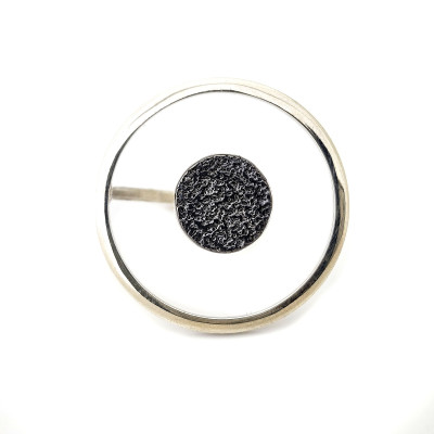 Black & White Circle - сребърен пръстен 925