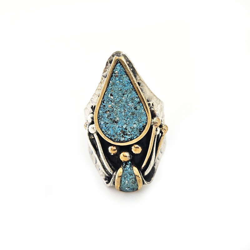 Boho Ring - сребърен пръстен с тюркоаз Boho Ring - сребърен пръстен с тюркоаз