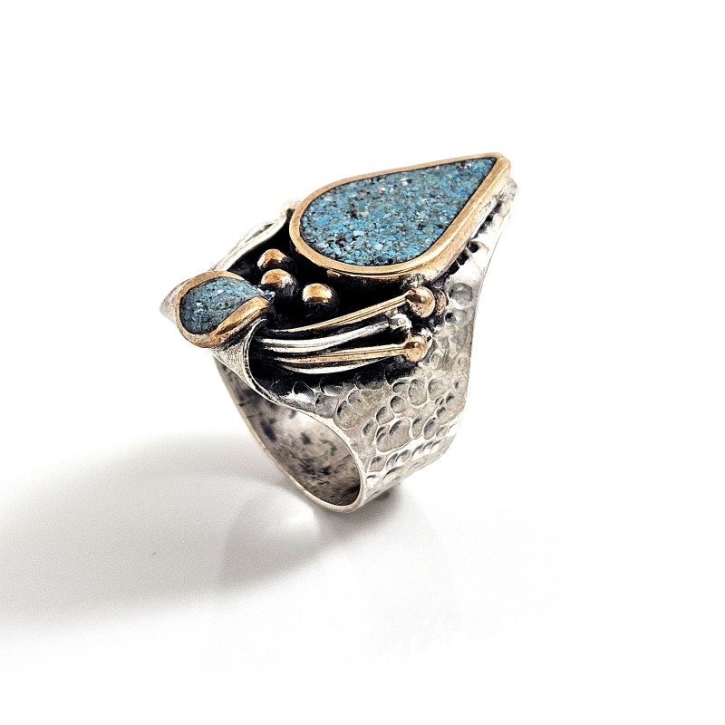 Boho Ring - сребърен пръстен с тюркоаз Boho Ring - сребърен пръстен с тюркоаз