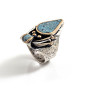 Boho Ring - сребърен пръстен с тюркоаз